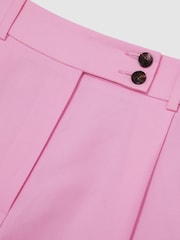 Reiss Pink Raine Tailored Shorts With Linen - Image 6 of 6