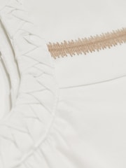 Reiss Ivory Rosie Plaited Trim Sleeveless Dress - Image 4 of 4