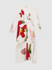 Reiss Ivory Nola Reiss | NYBG Floral-Print Maxi Dress - Image 2 of 7