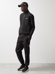 Reiss Black Isaac McLaren F1 Team Tech Funnel-Neck Jacket - Image 3 of 9