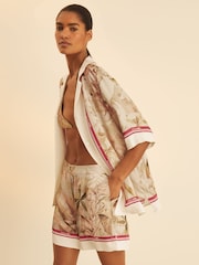 Reiss Santana Reiss | NYBG Satin Floral-Print Shorts - Изображение 1 из 6