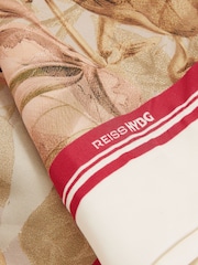 Reiss Santana Reiss | NYBG Satin Floral-Print Shorts - Изображение 6 из 6