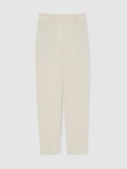 Reiss Cream Eve Petite Tapered Elasticated-Waist Trousers - Image 2 of 6