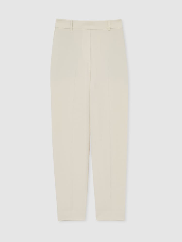 Reiss Cream Eve Petite Tapered Elasticated-Waist Trousers - Image 2 of 6