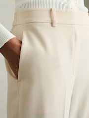 Reiss Cream Eve Petite Tapered Elasticated-Waist Trousers - Image 4 of 6