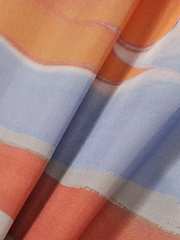 Reiss Coral Layla Sunset Print Sleeveless Slip Dress - Image 7 of 7