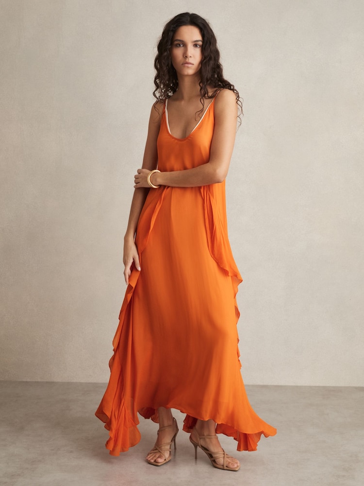 Reiss Eden Maxikleid mit Rüschendetails - Bild 1 von 6 Reiss Eden Maxikleid mit Rüschendetails - Bild 1 von 6