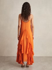 Reiss Orange Eden Ruffle Detail Maxi Dress - Image 5 of 6