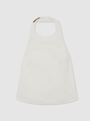 Reiss Ivory Nadia Cotton Belt-Halterneck Top - Image 2 of 6