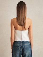 Reiss Ivory Nadia Cotton Belt-Halterneck Top - Image 5 of 6