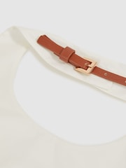 Reiss Ivory Nadia Cotton Belt-Halterneck Top - Image 6 of 6