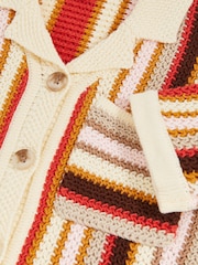 Reiss Candy Cotton Striped Crochet Shirt - Imagen 5 de 5
