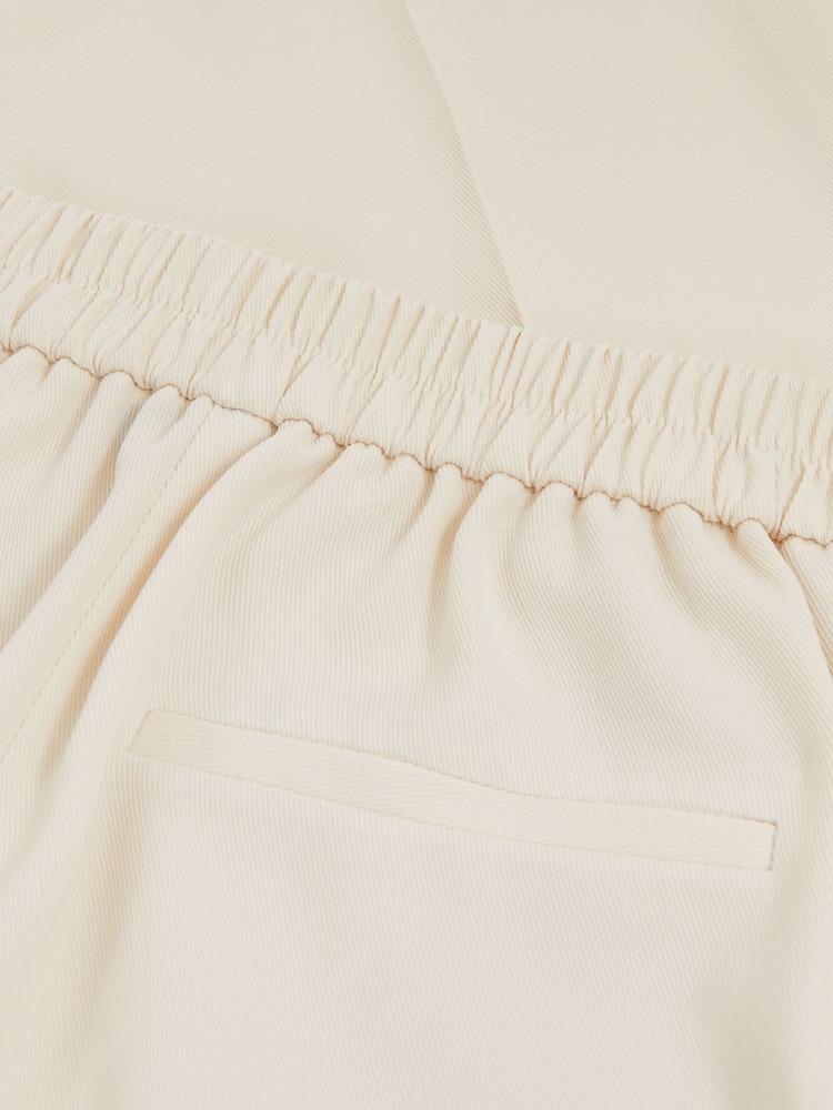 Reiss Cream Eve Tapered Elasticated-Waist Trousers - Image 6 of 6