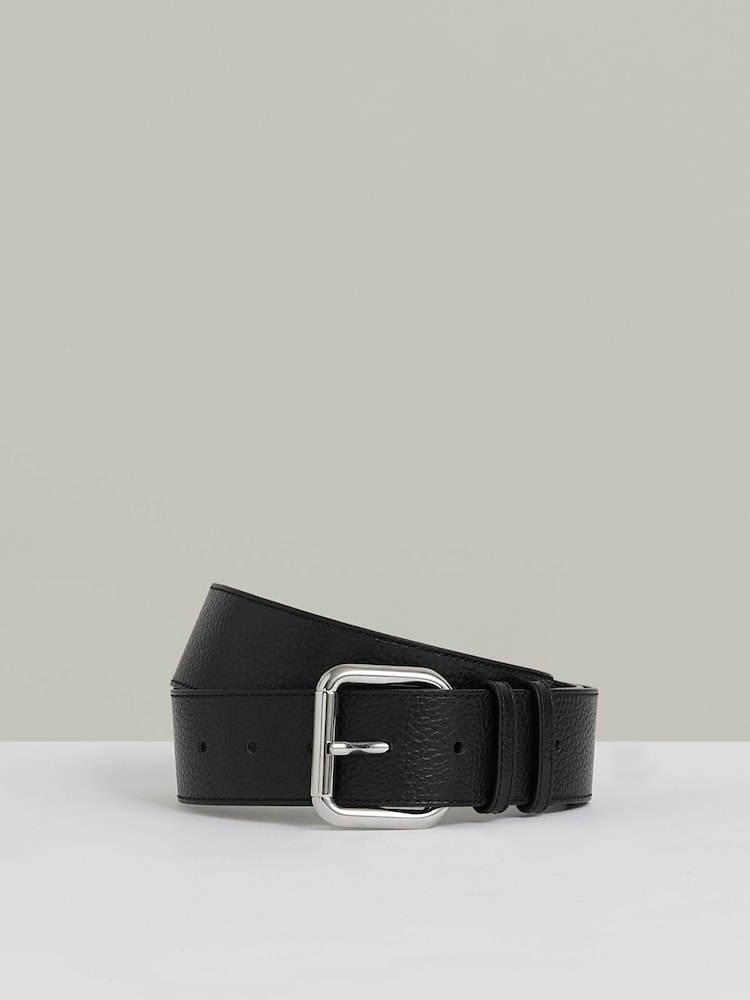 Reiss Robyn Leather Square Roller Buckle Belt - Slika 1 iz 4