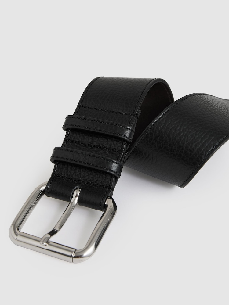 Reiss Robyn Leather Square Roller Buckle Belt - Slika 4 iz 4