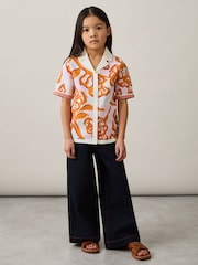 Reiss Pink Sandy Floral Print Intarsia Knit Top - Image 1 of 4