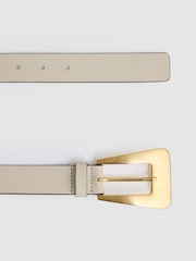 Reiss Louisa Leather Statement Buckle Belt - Imagen 3 de 5