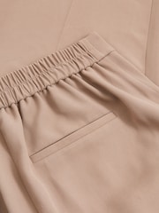Reiss Mink Neutral Eve Tapered Elasticated-Waist Trousers - Image 6 of 6