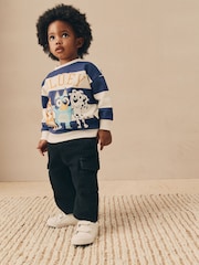 Weiß/Blau gestreift - Bluey Crew Neck Cotton Sweatshirt (12mths-8yrs) - Bild 2 von 4