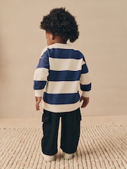 Weiß/Blau gestreift - Bluey Crew Neck Cotton Sweatshirt (12mths-8yrs) - Bild 3 von 4