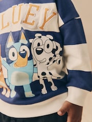 Weiß/Blau gestreift - Bluey Crew Neck Cotton Sweatshirt (12mths-8yrs) - Bild 4 von 4