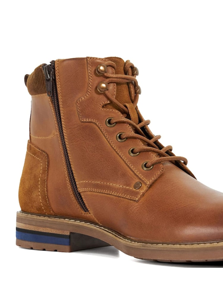 Dune London Brown Colton Casual Lace Up Boots - Image 5 of 5