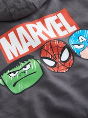 Black Marvel Zip Through Hoodie (9mths-8yrs) - Image 4 of 4