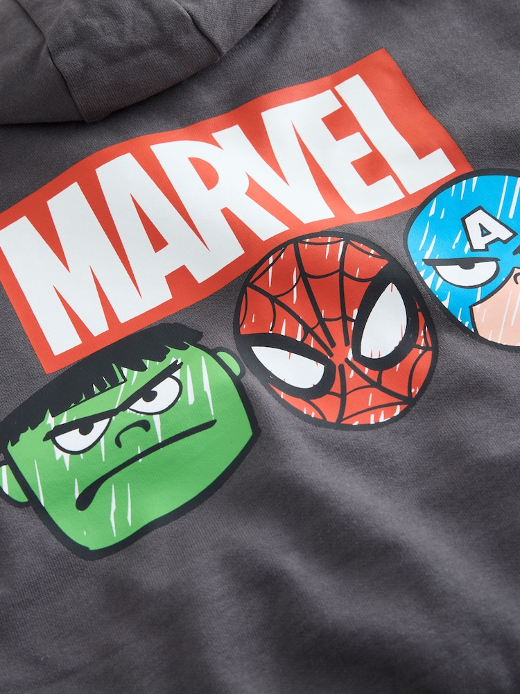 Black Marvel Zip Through Hoodie (9mths-8yrs) - Image 4 of 4