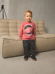 Red Charcoal Cars Crew Sweatshirt and Joggers Set (9mths-8yrs) - Image 1 of 4