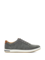 Dune London Light Grey Wide Fit Tezzy Perf Entry Trainers - Image 2 of 6
