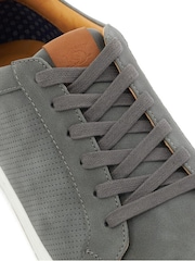Dune London Light Grey Wide Fit Tezzy Perf Entry Trainers - Image 6 of 6
