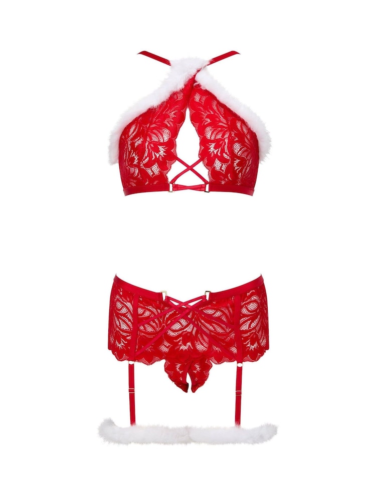 Conjunto de 2 ligueros de piel sintética con diseño navideño "Deck The Halls" de Ann Summers - Imagen 6 de 6 Conjunto de 2 ligueros de piel sintética con diseño navideño "Deck The Halls" de Ann Summers - Imagen 6 de 6