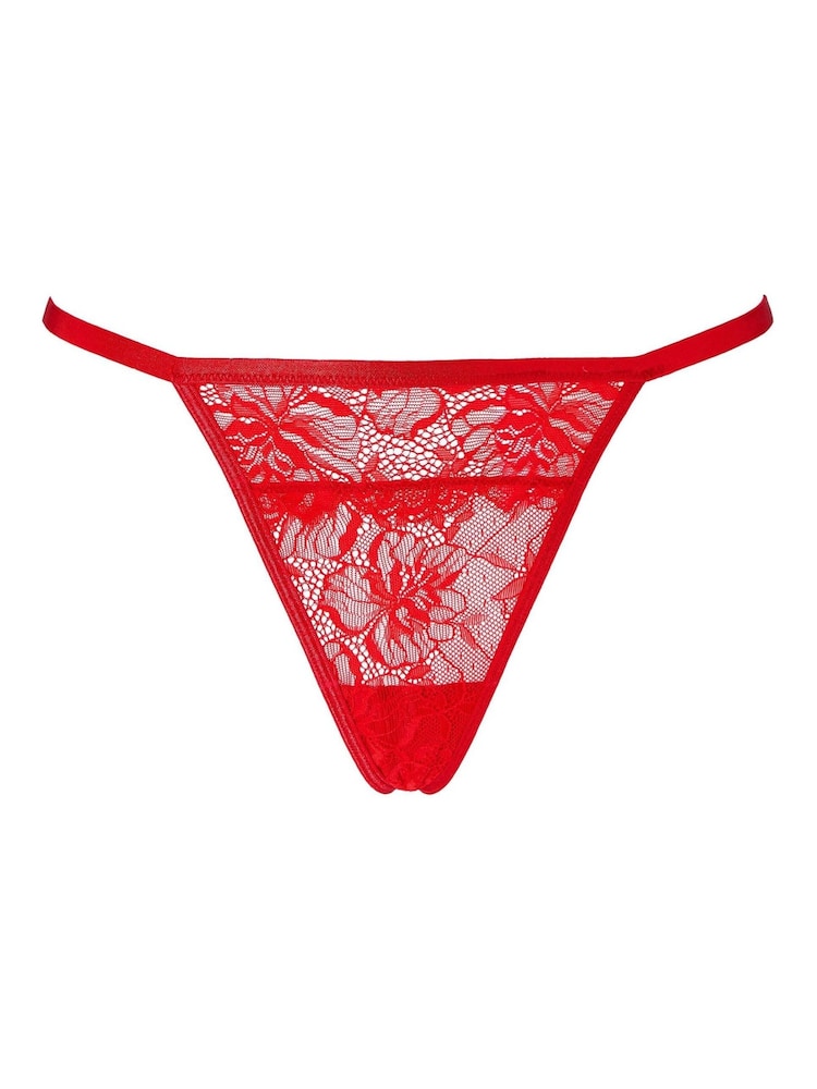 Ann Summers Red Baby Its Cold Outside Christmas Faux Fur Babydoll - Image 7 of 7