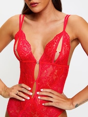 Ann Summers Red Diamond Heart Crotchless Lace Body - Image 3 of 4