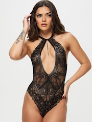 Ann Summers Black Fascinate Gold Tassle Chain Detail Crotchless Body - Image 1 of 5
