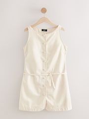 Crudo - Button Through Boat Neck Denim Mini Dress - Imagen 5 de 9