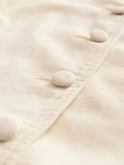 Crudo - Button Through Boat Neck Denim Mini Dress - Imagen 7 de 9