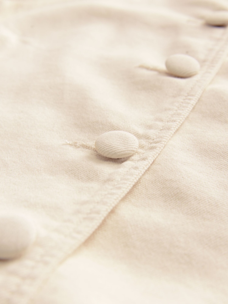 Crudo - Button Through Boat Neck Denim Mini Dress - Imagen 9 de 9
