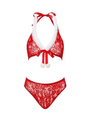 Ann Summers Red Christmas Winter Wonderland Halter Neck 2 Piece Set - Image 6 of 6