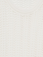 Reiss White Suzie Open-Knit Crew-Neck Jumper - Image 7 of 7