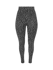 Yours Curve Abstract Animal Print Leggings - Imagen 6 de 6