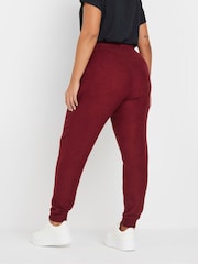 Yours Curve Burgundy Red Burgundy Soft Touch Joggers - Image 2 of 5