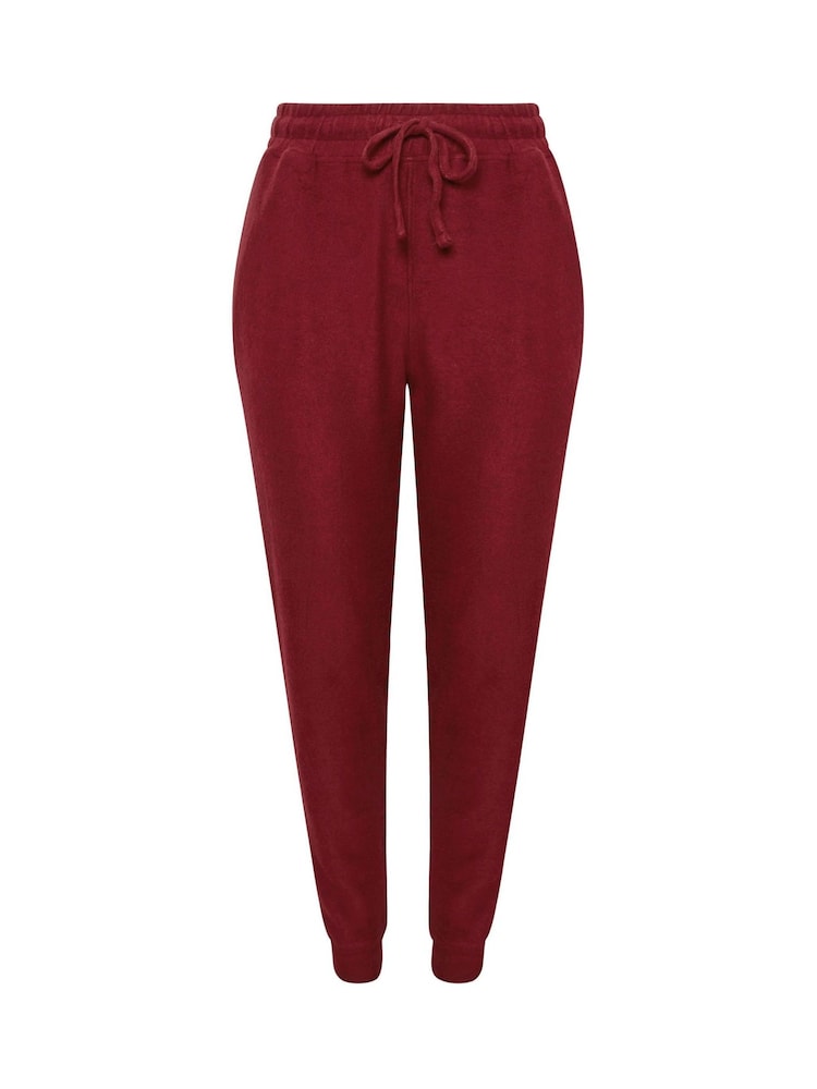 Yours Curve Burgundy Red Burgundy Soft Touch Joggers - Image 5 of 5 Yours Curve Burgundy Red Burgundy Soft Touch Joggers - Image 5 of 5