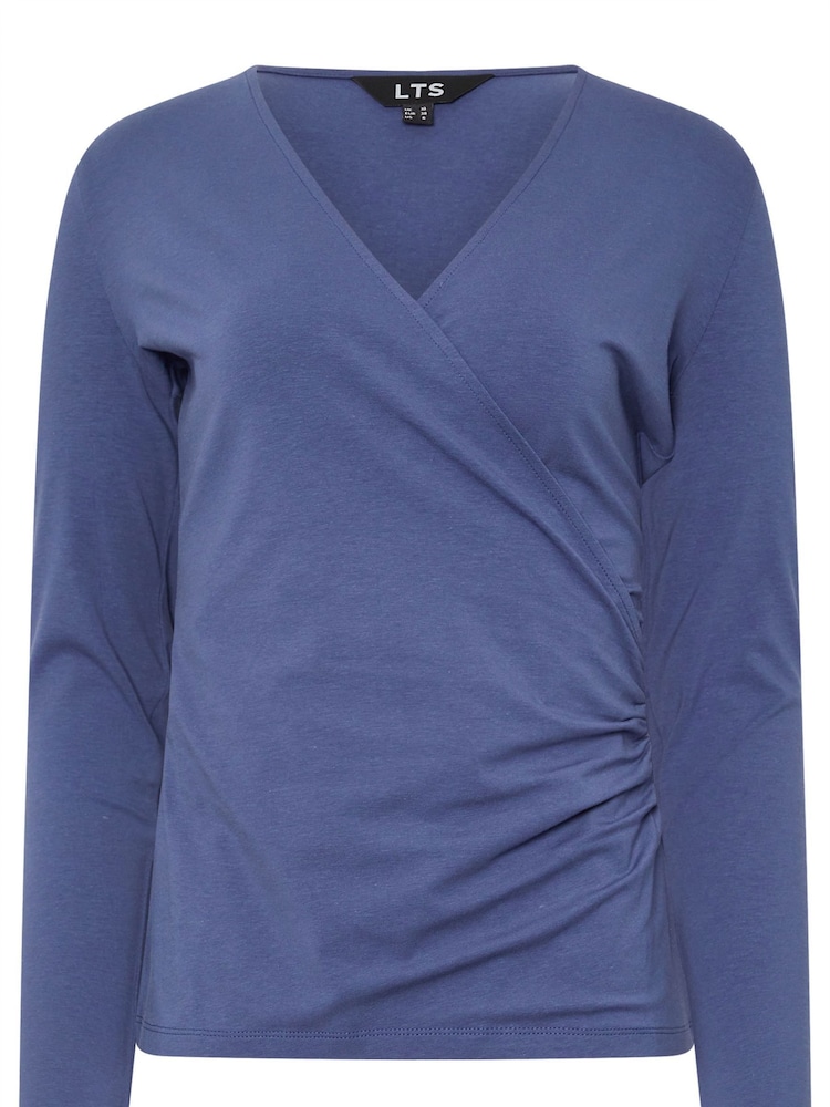 Long Tall Sally Blue Long Sleeve Wrap Top 2 Pack - Image 6 of 6 Long Tall Sally Blue Long Sleeve Wrap Top 2 Pack - Image 6 of 6
