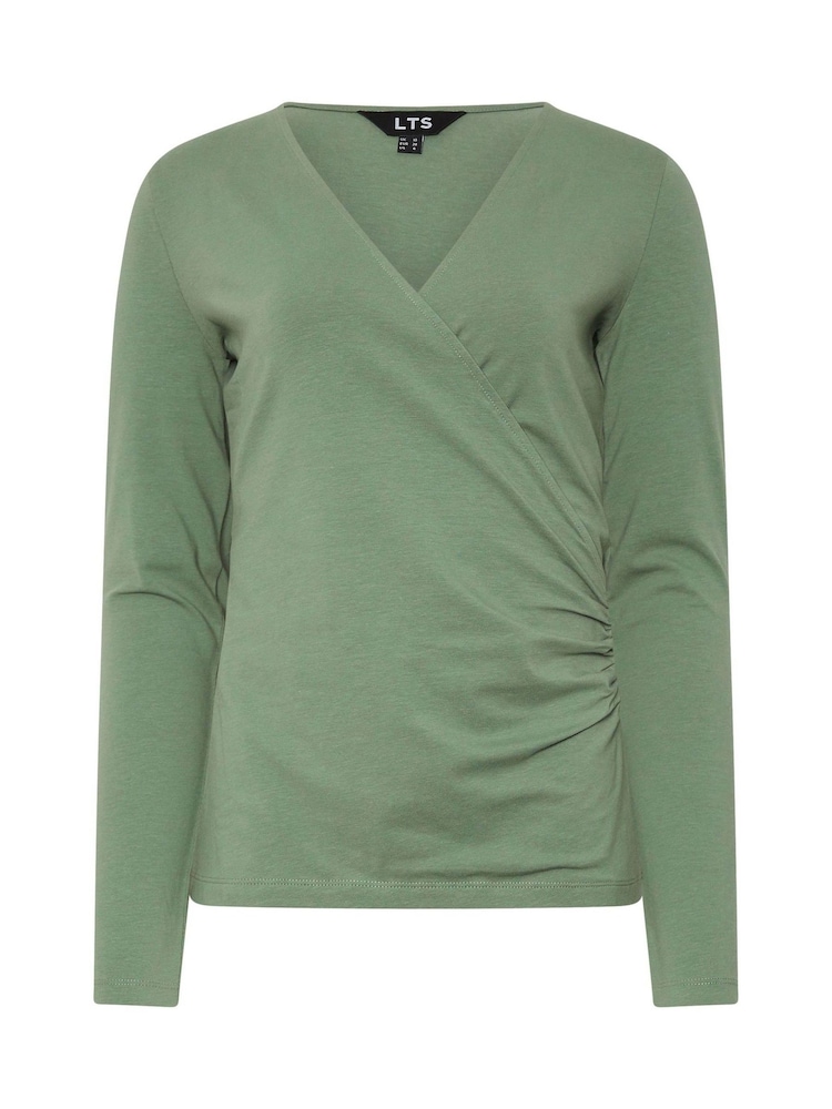 Long Tall Sally Green Long Sleeve Wrap Top 2 Pack - Image 8 of 8 Long Tall Sally Green Long Sleeve Wrap Top 2 Pack - Image 8 of 8