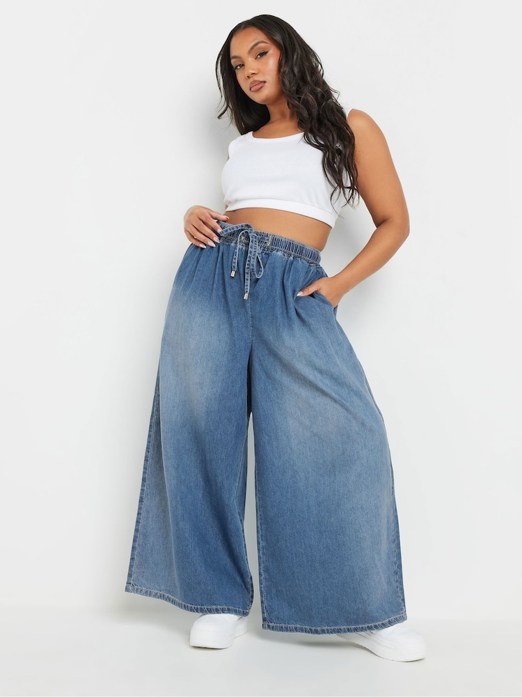 Yours Curve Jeans mit extraweitem Bein aus 100 % Baumwolle - Bild 2 von 5 Yours Curve Jeans mit extraweitem Bein aus 100 % Baumwolle - Bild 2 von 5