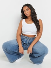 ультраширокие джинсы из % хлопка Yours Curve 100 - Изображение 4 из 5