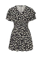 Yours Curve Black Flutter Sleeve Top - Image 5 of 5