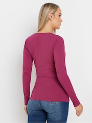 Long Tall Sally Red Long Sleeve Wrap Top 2 Pack - Image 6 of 6