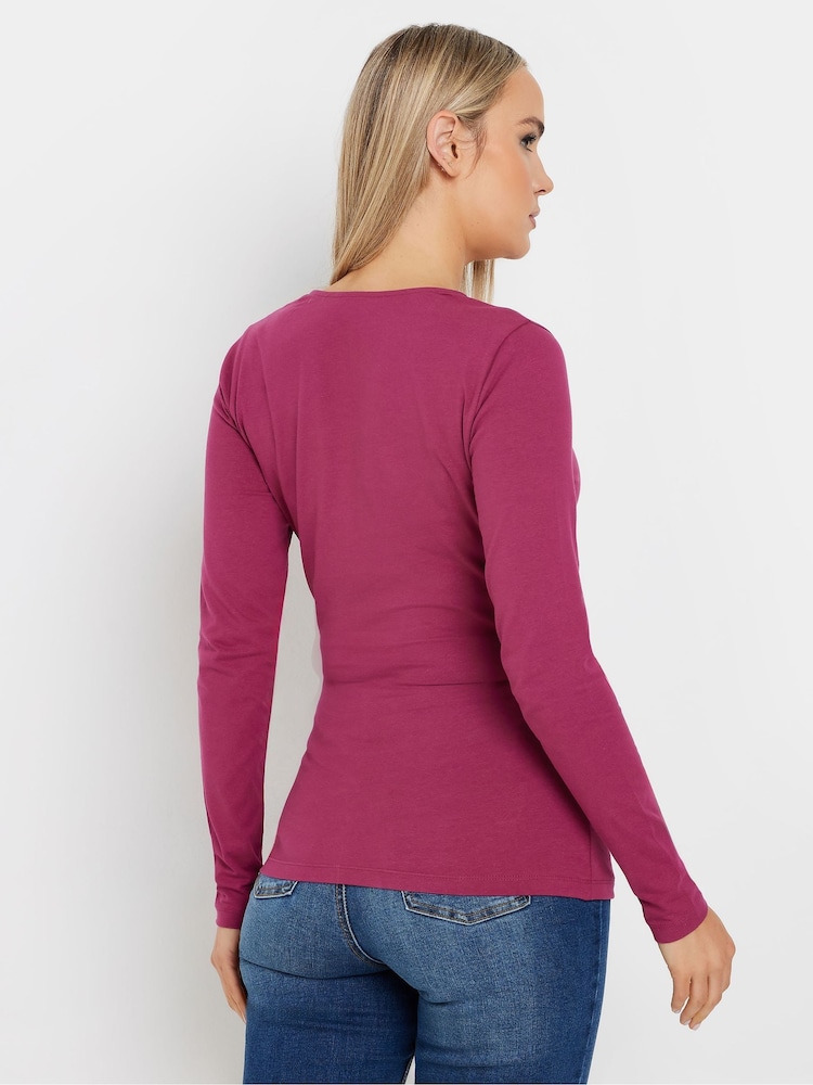Long Tall Sally Red Long Sleeve Wrap Top 2 Pack - Image 6 of 6